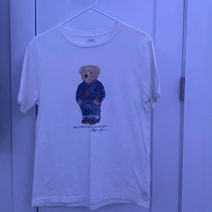 Boys Polo tshirt, white, size youth large